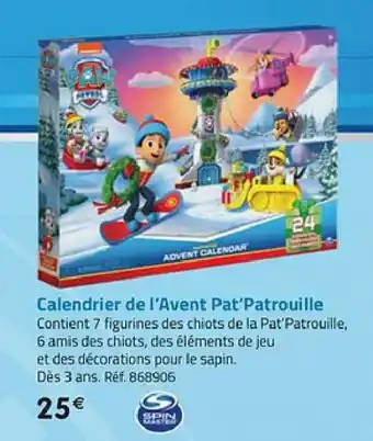 Calendrier de l'Avent Pat'Patrouille