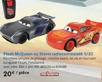La Grande Récré Flash McQueen Ou Storm Radiocommandé 1/32 offre