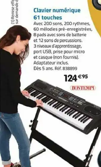 Clavier numerique 61 touches
