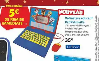 Ordinateur èducatif Pat'Patruille