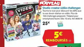 La Grande Récré Studio Creator Vidèo Challenges offre