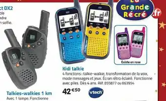 La Grande Récré Kidi Talkle offre