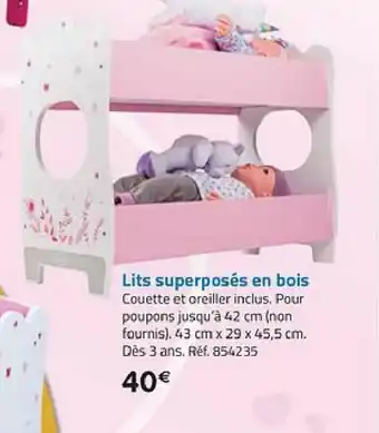 Lits Superposès En Bois