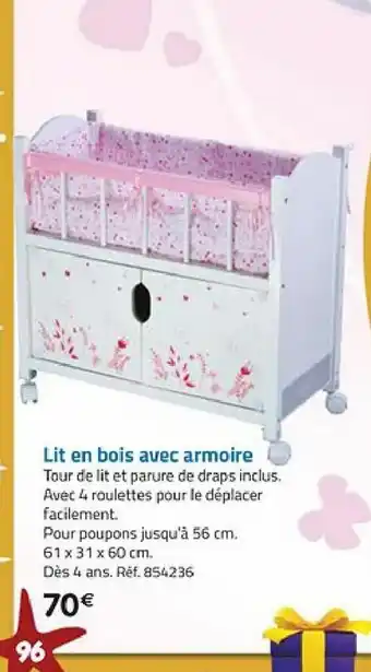 La Grande Récré Lit En Bois Avec Armoire offre