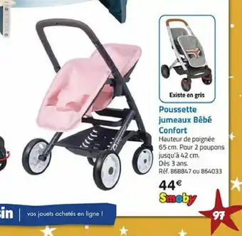 La Grande Récré Poussette Jumeaux Bèbè Confort offre