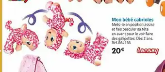 La Grande Récré Mon Bèbè Cabrioles offre