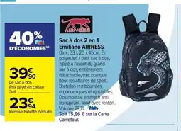 Carrefour Sac à dos 2 en 1 Emiliano AIRNESS offre