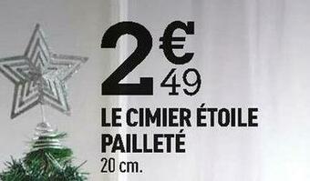Centrakor Le cimier étoile pailleté offre