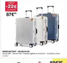 Costco SWISS MILITARY - VALISE 60 CM offre