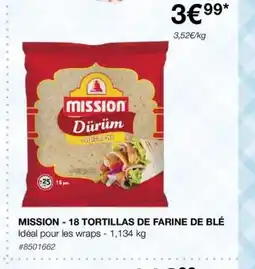 Costco MISSION - 18 TORTILLAS DE FARINE DE BLÉ offre