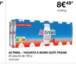 ACTIMEL - YAOURTS Ă BOIRE GOĂT FRAISE 24 yaourts de 100 g