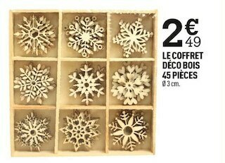 Centrakor Le coffret déco bois 45 pièces offre