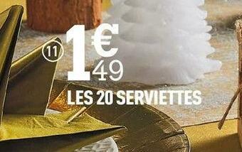 Centrakor Les 20 serviettes offre