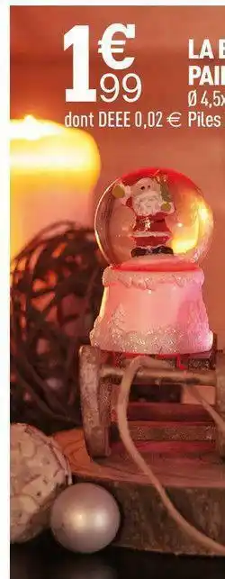 Centrakor La boule de neige paillettes led offre