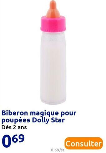 Dolly star biberon magique pour poupées