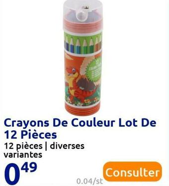 Action Crayons de couleur lot de 12 pièces offre