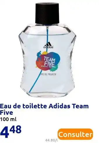 Action Adidas eau de toilette team five offre