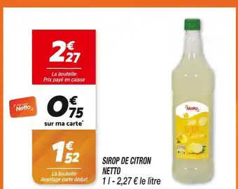 Netto NETTO SIROP DE CITRON offre