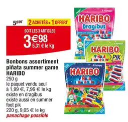 Cora x Carrefour HARIBO Bonbons assortiment piñata summer game HARIBO offre