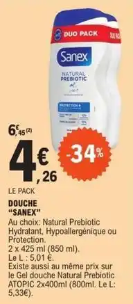 E.Leclerc Sanex - douche offre