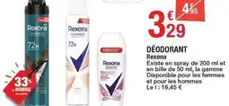 Carrefour Rexona - déodorant offre