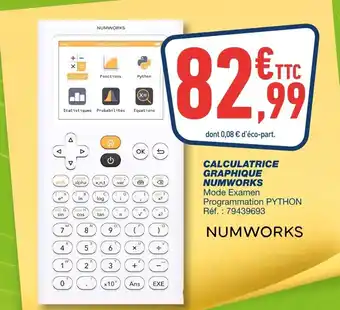 Bureau Vallée CALCULATRICE GRAPHIQUE NUMWORKS offre