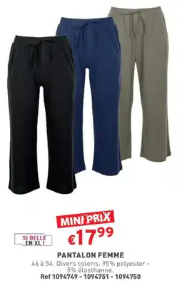 Trafic PANTALON FEMME offre