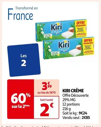 Auchan Supermarché KIRI KIRI CRÈME offre