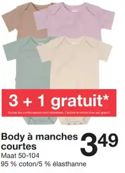 Zeeman Body à manches courtes offre