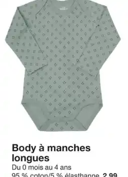 Zeeman Body à manches longues offre