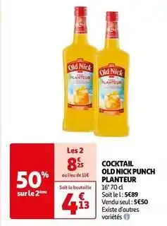 Auchan Old nick - cocktail punch planteur offre