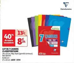 Auchan Clairefontaine - lot de 7 cahiers offre