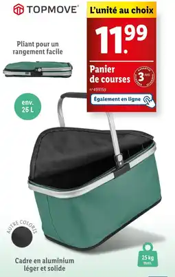 Lidl TOPMOVE Panier de courses offre