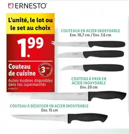 Lidl ERNESTO Couteau de cuisine offre
