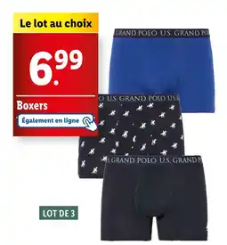 Lidl U.S. GRAND POLO Boxers offre