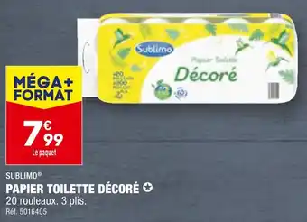 ALDI SUBLIMO PAPIER TOILETTE DÉCORÉ offre