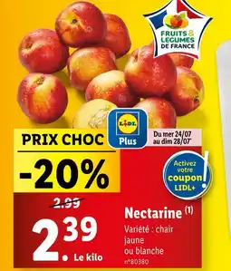 Lidl Nectarine offre