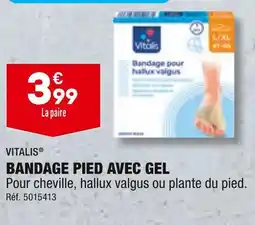 ALDI VITALIS BANDAGE PIED AVEC GEL offre