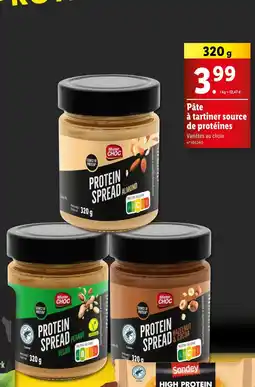 Lidl Pâte à tartiner source de protéines offre