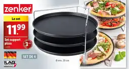 Lidl zenker Set support pizza offre