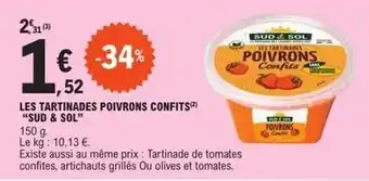 E.Leclerc Sud & sol - les tartinades poivrons confits offre