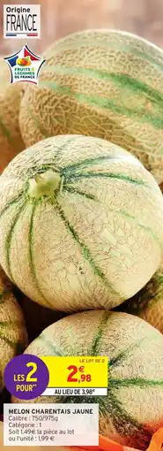 Intermarché Express MELON CHARENTAIS JAUNE offre