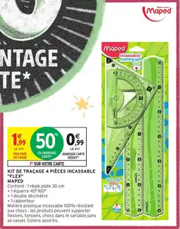 Intermarché Hyper KIT DE TRAÇAGE 4 PIÈCES INCASSABLE "FLEX" MAPED offre
