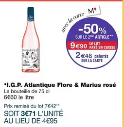 Monoprix I.G.P. Atlantique Flore & Marius rosé offre