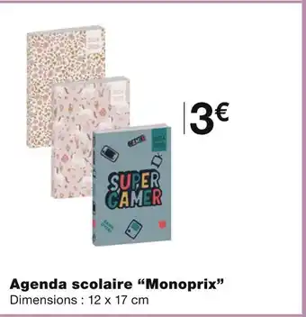 Monoprix Monoprix Agenda scolaire offre