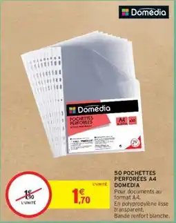 Intermarché Domedia - 50 pochettes perforées a4 offre