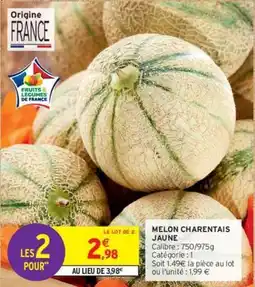 Intermarché Melon charentais jaune offre