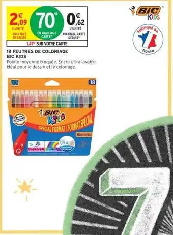Intermarché Bic - kids - 18 feutres de coloriage offre