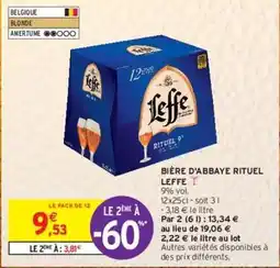Intermarché Leffe - bière d'abbaye rituel offre