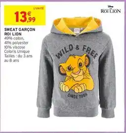 Intermarché Roi lion - sweat garçon offre